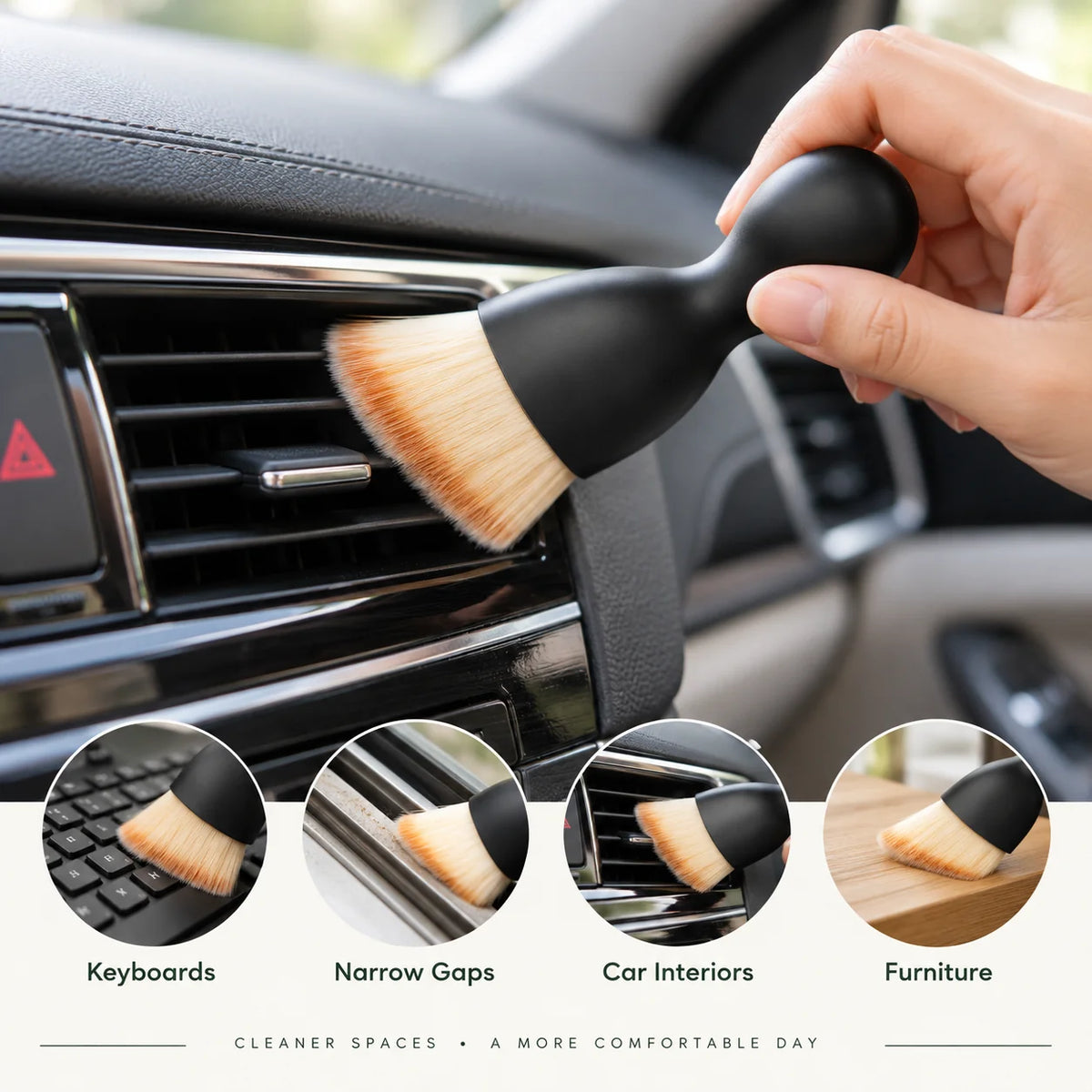 Multi-Purpose Soft Bristle Dusting Brush